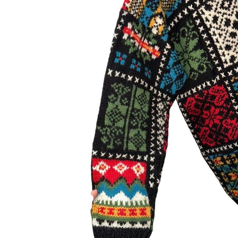 Gap Vintage Spectacular Wool Patchwork Snowflakes… - image 6